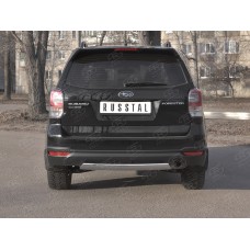 Защита заднего бампера 75х42 мм для Subaru Forester 2016-2018