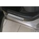 Накладки на пороги Russtal шлифованные с надписью для Toyota Corolla 2013-2018 артикул TOYCR13-03