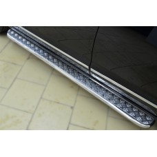 Пороги с площадкой алюминиевый лист 42 мм для Great Wall Hover H6 2013-2015