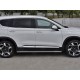 Пороги труба овальная с проступью 75х42 мм для Hyundai Santa Fe 2021-2023 артикул HSFO-003599