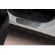Накладки на пороги RUSSTAL шлифованные для Hyundai Santa Fe 2021-2023 артикул HYSFE21-02