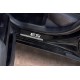 Накладки на пороги Russtal, карбон с логотипом для Lexus ES 2018-2023 артикул LEXES18-06
