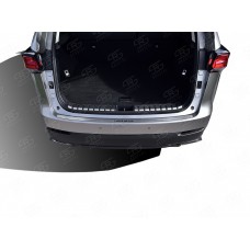 Накладка на задний бампер Russtal, шлифованная с логотипом для Lexus NX 2014-2017
