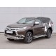 Защита передняя двойная 63-75х42 мм для Mitsubishi Pajero Sport 2016-2020 артикул MPJSZ-002485