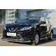 Пороги труба с накладками 76 мм вариант 1 для Nissan Qashqai 2014-2023 артикул NQQT-001791