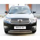 Защита передняя овальная 75х42 мм для Toyota Highlander 2010-2014 артикул THZ-000731