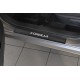 Накладки на пороги Russtal карбон с надписью для Toyota Corolla 2013-2018 артикул TOYCR13-06