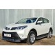 Пороги с площадкой алюминиевый лист 42 мм для Toyota RAV4 2013-2015 артикул TR4L-001285