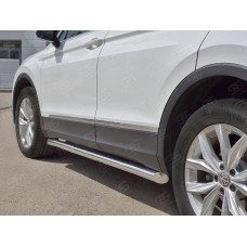 Защита штатных порогов 63 мм вариант 1 для Volkswagen Tiguan 2016-2023