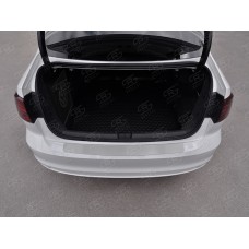 Накладка на задний бампер Russtal, шлифованная для Volkswagen Jetta 2014-2018