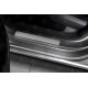 Накладки на пороги Russtal шлифованные для Volkswagen Polo 2015-2020 артикул VWPOL15-02