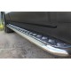 Пороги с площадкой алюминиевый лист 42 мм для Chevrolet Captiva 2013-2018 артикул CAPL-001752