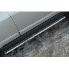 Пороги с площадкой алюминиевый лист 42 мм для Great Wall Hover H3 New 2014-2015