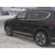 Пороги труба овальная с проступью 75х42 мм для Hyundai Santa Fe 2018-2024 артикул HSFO-003171