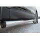 Пороги труба с накладками 76 мм вариант 2 для Hyundai Santa Fe 2012-2015 артикул HSFT-0012242
