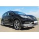 Пороги труба двойная 42-42 мм секции для Honda CR-V 2012-2015 артикул HVT-001339