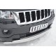 Защита передняя овальная двойная 75х42х2 мм для Jeep Grand Cherokee 2010-2013 артикул JGZ-001190