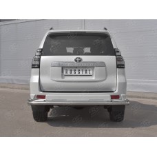 Защита заднего бампера двойная для Toyota Land Cruiser Prado 150 2019-2020