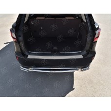 Накладка на задний бампер Russtal, зеркальная для Lexus RX 2015-2019