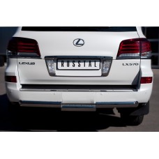 Защита заднего бампера 76 мм ступень для Lexus LX-570 2012-2015