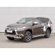 Защита передняя двойная уголки и клыки 63-63 мм для Mitsubishi Pajero Sport 2016-2020 артикул MPJSZ-002486