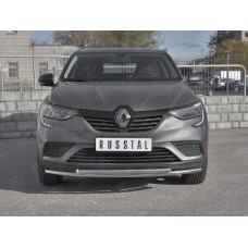 Защита передняя двойная 42-42 мм секции-дуга для Renault Arkana 2019-2023
