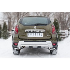 Защита заднего бампера 42 мм длинная волна для Renault Duster 2015-2021