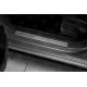 Накладки на пороги Russtal шлифованные с надписью для Volkswagen Polo 2015-2020 артикул VWPOL15-03
