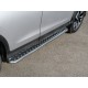 Пороги с площадкой алюминиевый лист 42 мм вариант 2 для Honda CR-V 2015-2017 артикул HCRL-0022242