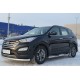 Пороги труба с накладками 76 мм вариант 3 для Hyundai Santa Fe 2012-2015 артикул HSFT-0012243