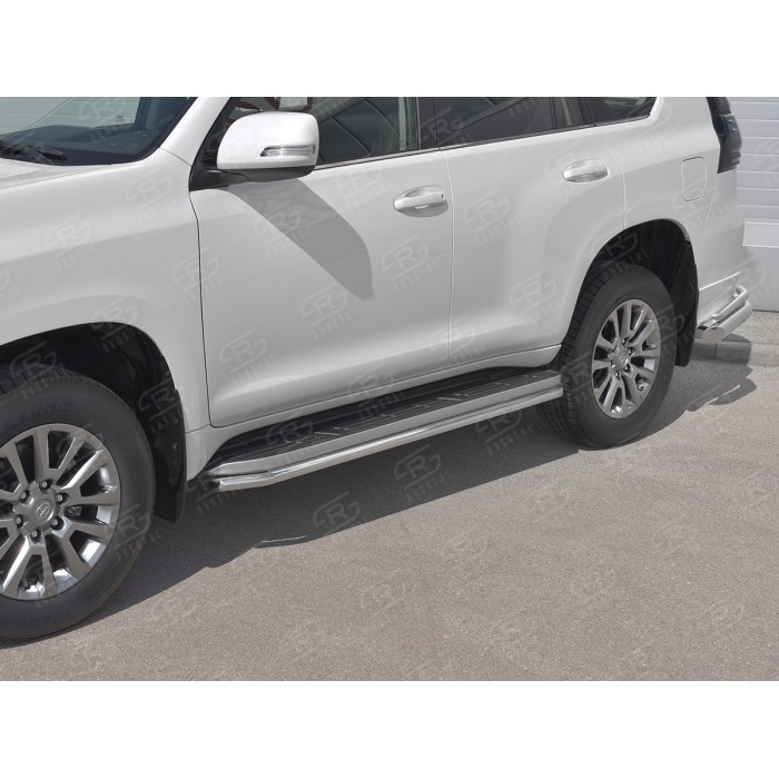 Защита штатных порогов для Toyota Land Cruiser Prado 150 2019-2022 артикул LCPT-003300