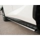Пороги труба овальная с проступью 75х42 мм для Lexus NX-200 2014-2021 артикул LNXO-002580