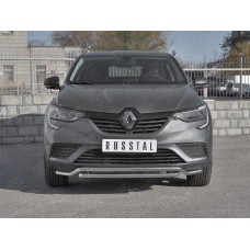 Защита передняя двойная 42-42 мм волна-дуга для Renault Arkana 2019-2023