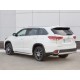 Защита заднего бампера овальная 75х42 мм для Toyota Highlander 2017-2019 артикул THRZ-002625