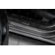 Накладки на пороги Russtal карбон с надписью для Volkswagen Polo 2015-2020 артикул VWPOL15-06
