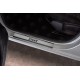 Накладки на пороги Russtal шлифованные с надписью для Lada XRay 2016-2022 артикул LDXRY15-03