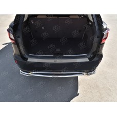Накладка на задний бампер Russtal, шлифованная с логотипом для Lexus RX-200t 2015-2019
