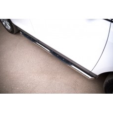 Пороги труба с накладками вариант 1 76 мм для Mazda CX-7 2010-2013