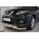 Защита передняя двойная с клыками 63-63 мм для Nissan X-Trail 2015-2018 артикул NXZ-002084