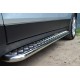 Пороги с площадкой алюминиевый лист 42 мм для Opel Mokka 2012-2019 артикул OML-001356