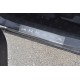 Накладки на пороги Russtal шлифованные с надписью для Renault Arkana 2019-2023 артикул RAR19-03