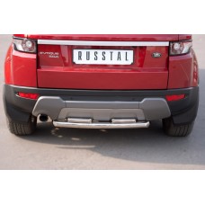 Защита заднего бампера двойная 63-42 мм х2 для Land Rover Evoque 2011-2018