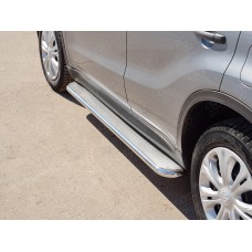 Пороги с площадкой нержавеющий лист 42 мм для Suzuki Vitara 2015-2023