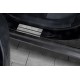 Накладки на пороги Russtal шлифованные с надписью для Toyota RAV4 2019-2023 артикул TR4Z19-03