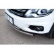 Защита передняя овальная двойная 75х42 мм для Volkswagen Tiguan 2011-2016 артикул VGZ-000492