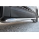 Пороги с площадкой алюминиевый лист 42 мм для Hyundai Santa Fe 2012-2015 артикул HSFL-001221