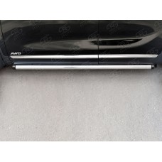 Пороги труба 63 мм вариант 2 для Kia Sorento Prime 2015-2017