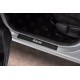 Накладки на пороги Russtal карбон с надписью для Lada XRay 2016-2022 артикул LDXRY15-06