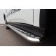 Пороги с площадкой алюминиевый лист 42 мм для Mitsubishi Outlander 2014-2015 артикул MORL-001904