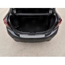 Накладка на задний бампер Russtal, зеркальная для Mazda 3 2013-2018